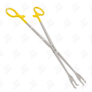 Pinça Schroeder 2x2 DT com Anéis Dourados - 25cm | 10"