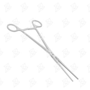 Pinça De Bakey Potts Serrilhada Ponta Reta Boca 7,5cm - 22cm | 8 3/4"