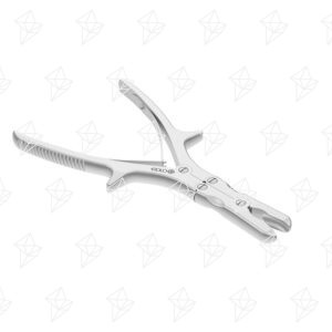 Pinça Goiva Stille Luer Biarticulada Reta 10mm - 22 cm Boca 15mm